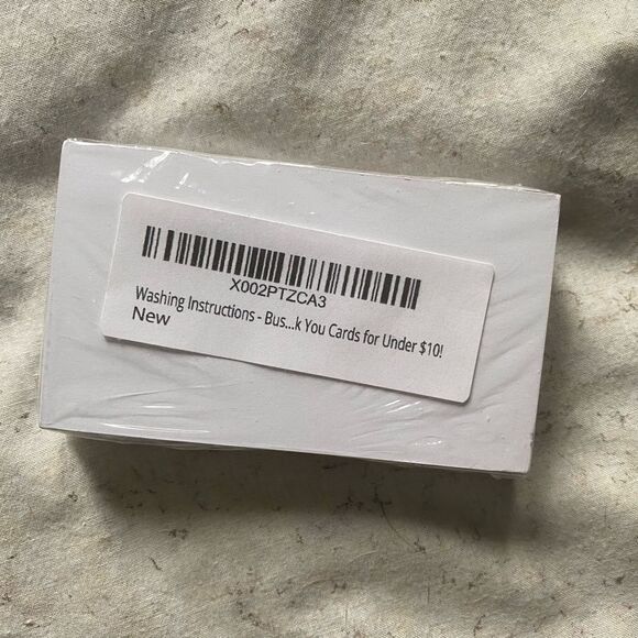 Line Star Art -Washing Instructions - Business Cards - 3.5" x 2" Standard Busine - Picture 2 of 8